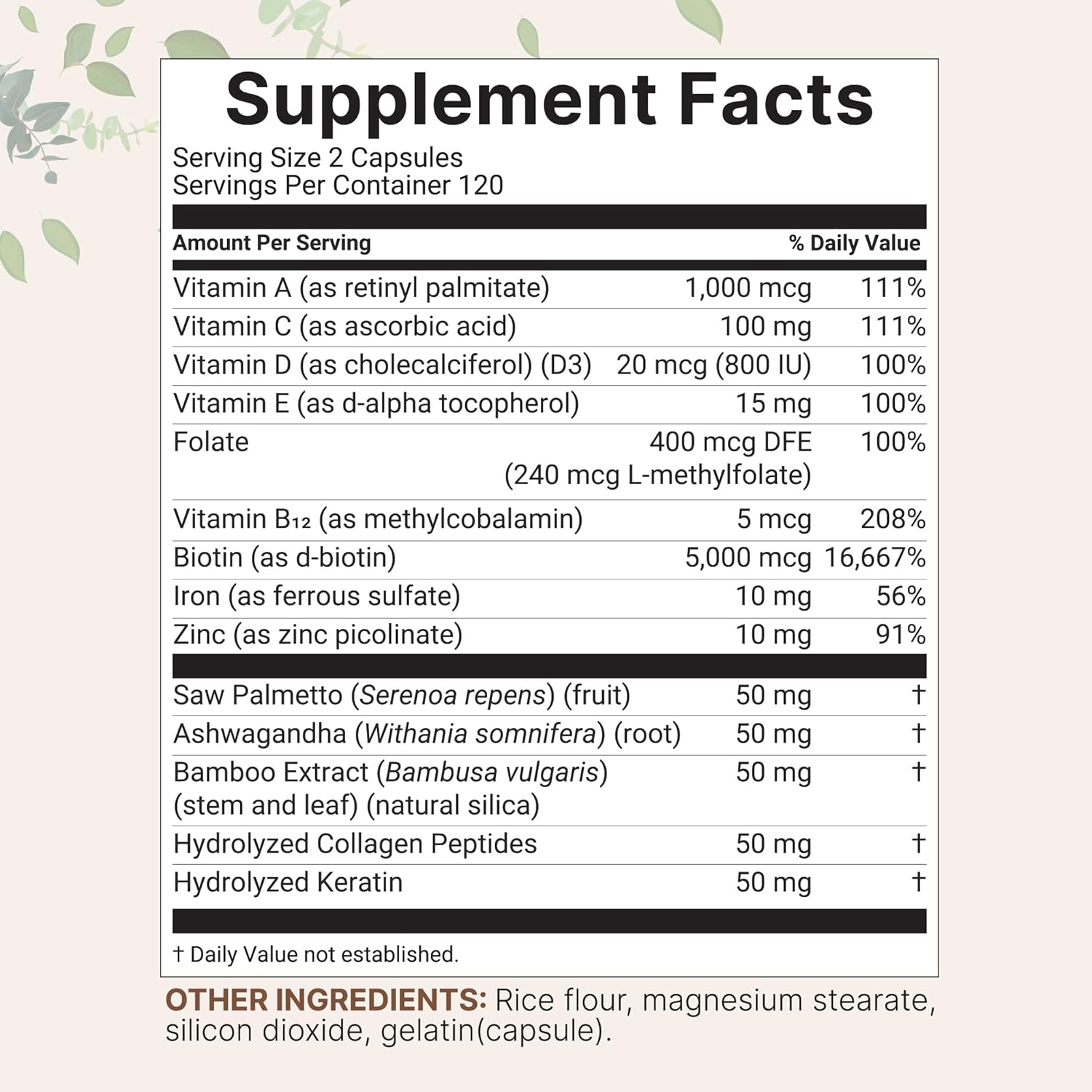 Micro Ingredients Hair Growth Vitamins for Women & Men, 240 Capsules | 14-in-1 Formula with Biotin, Collagen, Keratin, Saw Palmetto & More | Thicker, Fuller, Nourishes Thinning & Loss Hair Support