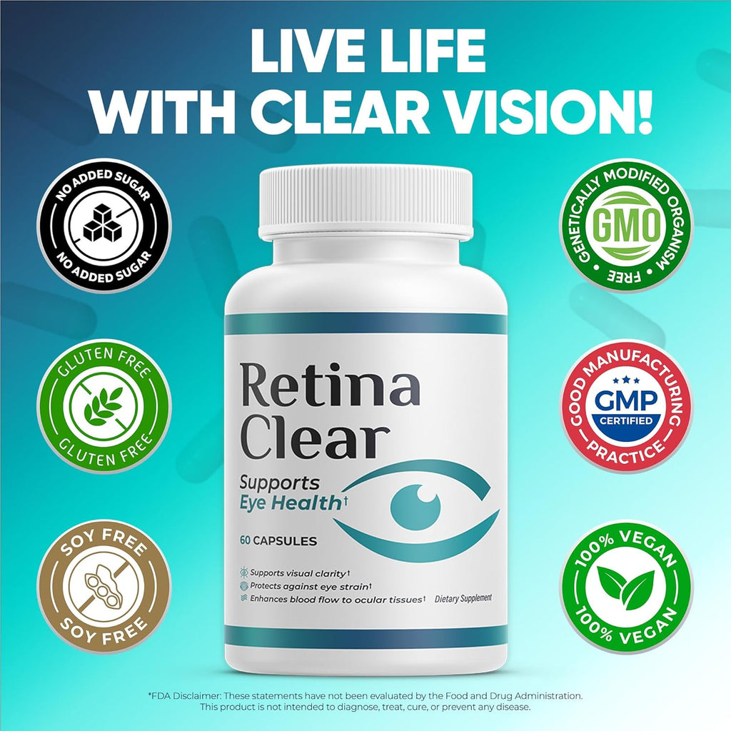 Vision Support Supplement – Eye Health Formula with Lutein, Zeaxanthin, Quercetin, Vitamin A, Zinc, & Bilberry – Supports Visual Clarity, Focus & Eye Fatigue Relief – 60 Capsules (1)