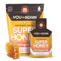 You Again Super Honey Clean Energy Gel, Honey & Himalayan Salt | Electrolyte Replenishment Running Fuel | Endurance Workouts & Cycling Gel | Paleo & Carnivore Snack | Gluten-Free | USA Made | 8-Pack