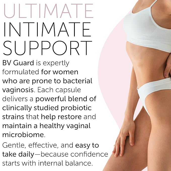 Bacterial Vaginosis Treatment | BV Treatment for Women | Natural Homeopathic Supplement for Odor, Itching, Discharge, BV, and Vaginal Microbiota Imbalance | 60 Capsules