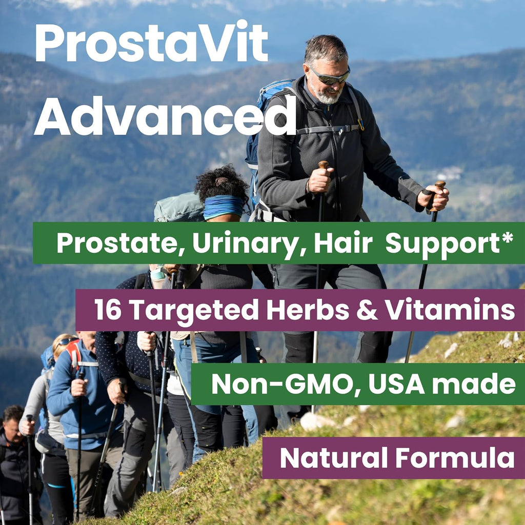 Prostavit Prostate Support Supplement for Men – Saw Palmetto 600mg, Pygeum Bark, Pumpkin Seed, Nettle & Zinc – Urinary Flow, Bladder Control, Reduce Nighttime Urination, Prostate & Hair Health 90 Caps