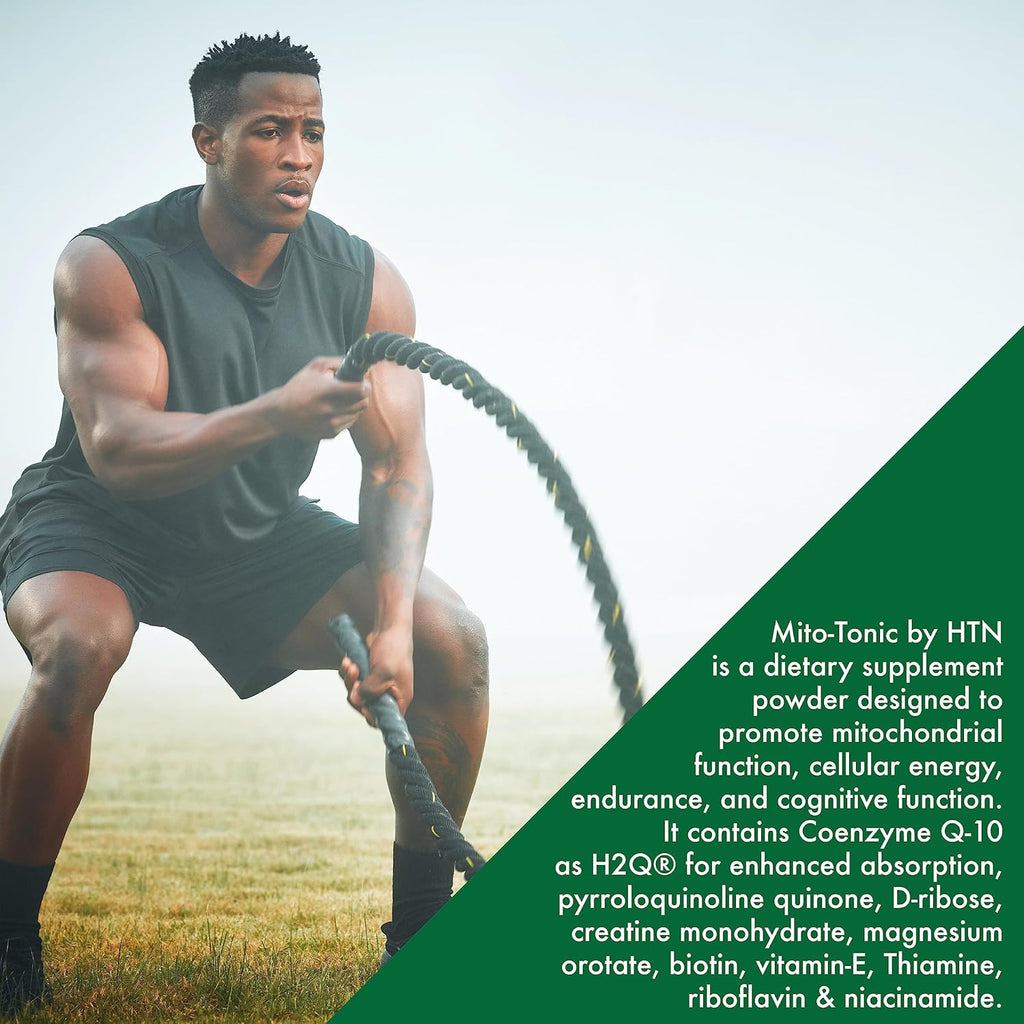 Health Thru Nutrition Mito-Tonic Advanced Mitochondrial Drink Mix | CoQ-10, PQQ, D-Ribose, L-Carnitine & More | Cellular Energy & Cardiac Function Support | Keto Friendly | Non-GMO (30 Servings)