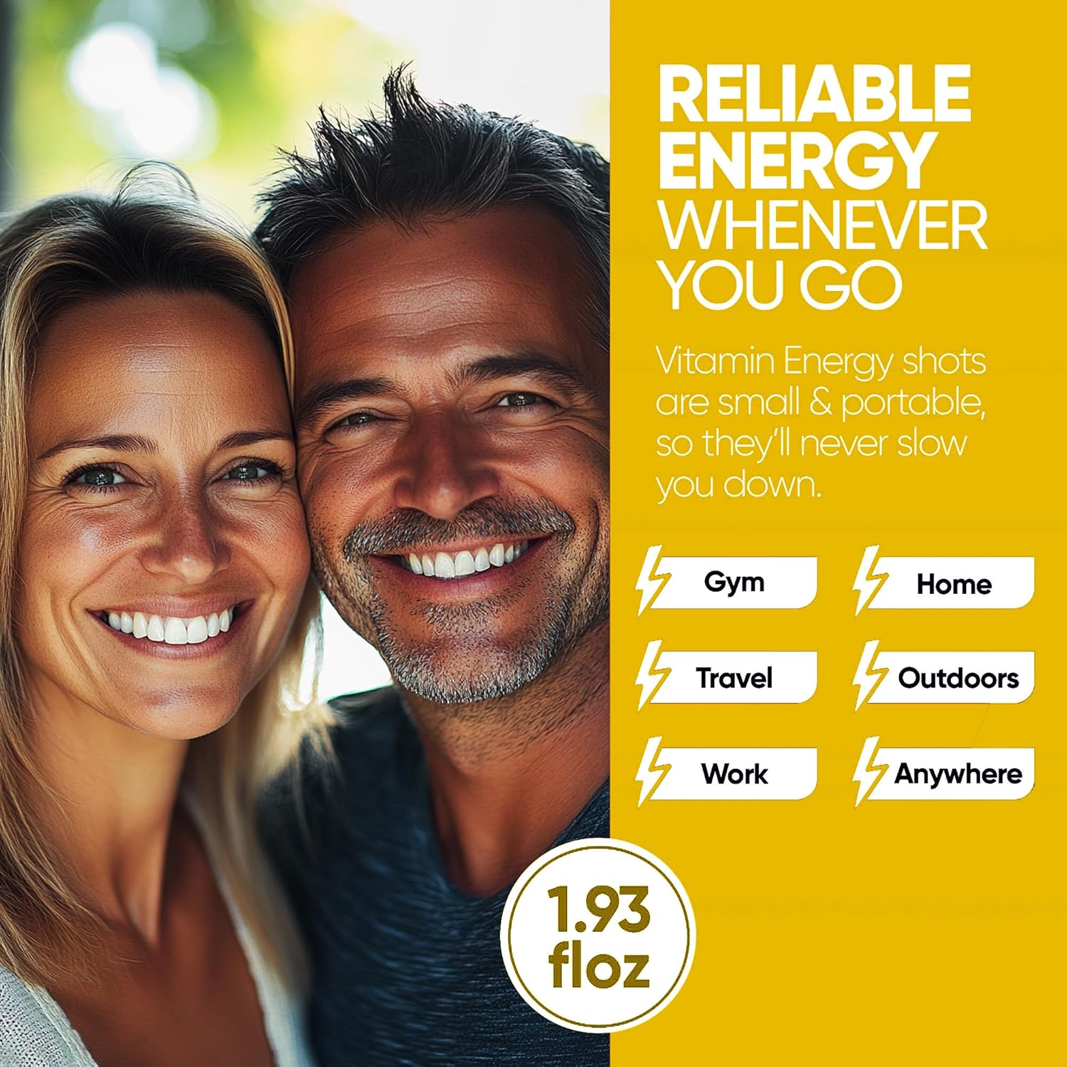 Vitamin Energy B12 11,000% Extra Strength Energy Shot Mango 48 Pack, 260mg Natural Caffeine, B12 & B6, Nootropic Focus, Vitality, Zero Sugar, Gluten-Free, Vegan, Kosher, 1.93 fl oz