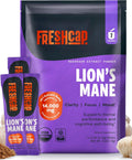 FreshCap Lions Mane Powder 14,000 mg - Lion's Mane Mushroom Powder, 31% Beta-Glucans Nootropic Lions Mane Extract High Potency 14:1 for Memory, Focus & Clarity - Brain & Cognitive Support (7 Sticks)