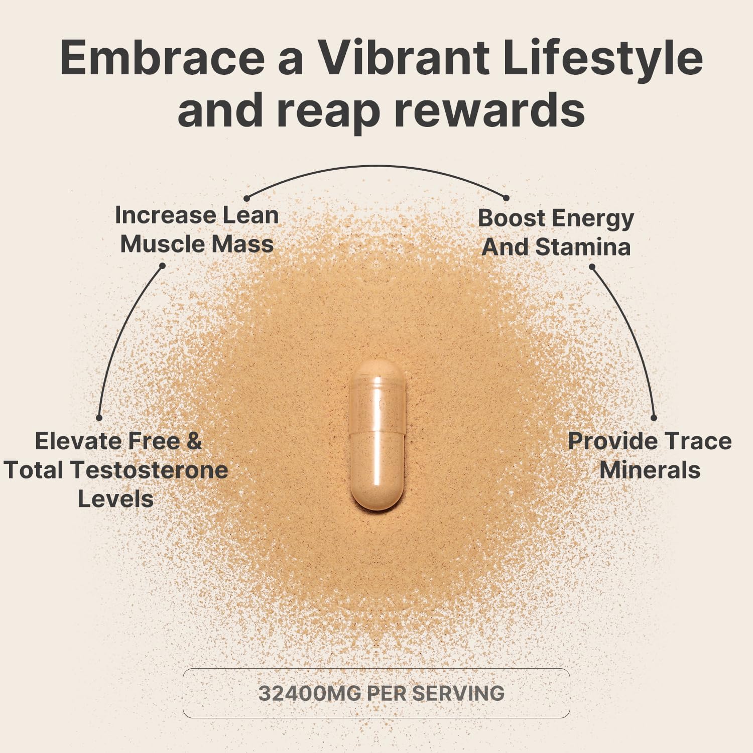 Ultra Strength T-Booster for Men: 23,900mg Herbal Blend with Tongkat Ali, Ashwagandha, Shilajit & More – Supports Muscle Strength, Energy & Stamina – 90 Capsules