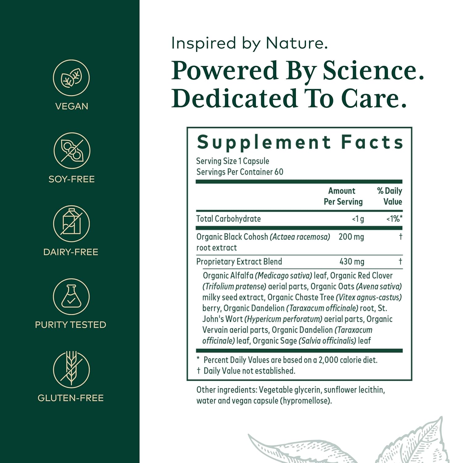 GAIA HERBS PRO Female Support Formula - Supports Healthy PMS & Menopause Fluctuations with Alfalfa Leaf, Black Cohosh Root Extract, Dandelion Root & More* - Vegan - 60 Liquid Phyto-Caps (60 Servings)