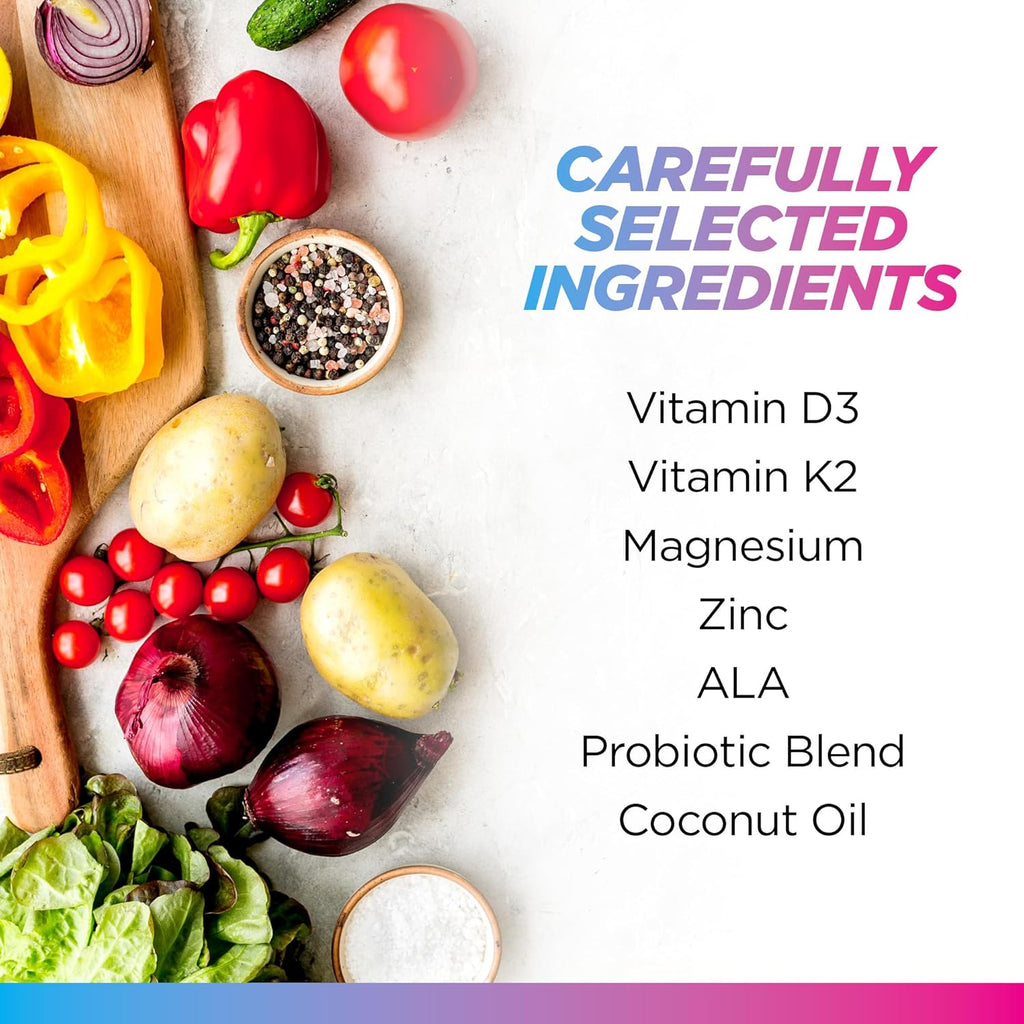 Livingood Daily Vitamin D + Immune Complex, Made with Vitamin D3 K2, Zinc, Magnesium, Vitamins E & A and Probiotics, Immune Support Supplement, Advanced Absorption, Gluten Free, Non GMO, 60 Capsules