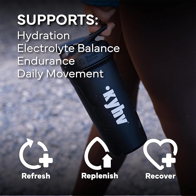 Kyhv Nutrition Hydration Electrolyte Drink Mix Powder Packets - Berry Pomegranate - Balanced Sodium, Potassium, Magnesium & Vitamin C, Zero Sugar, Monk Fruit Sweetener (12 Sticks)
