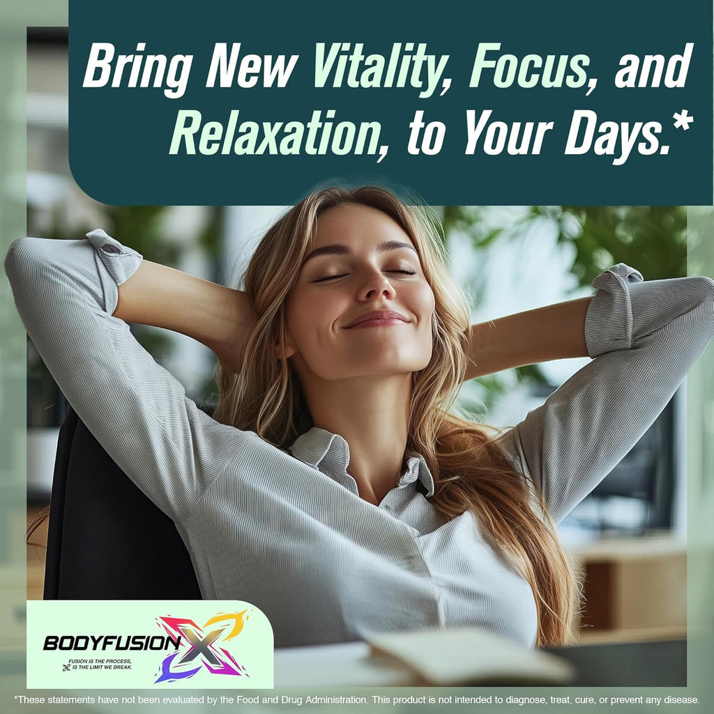 BodyfusionX Sleep Calm-Relax – Recovery Sleep Aid Supplement for Athletes & Gym-Goers – Supports Muscle Recovery, Stress Relief & Restful Sleep – Melatonin-Free, Non-Habit Forming Vegan Capsules