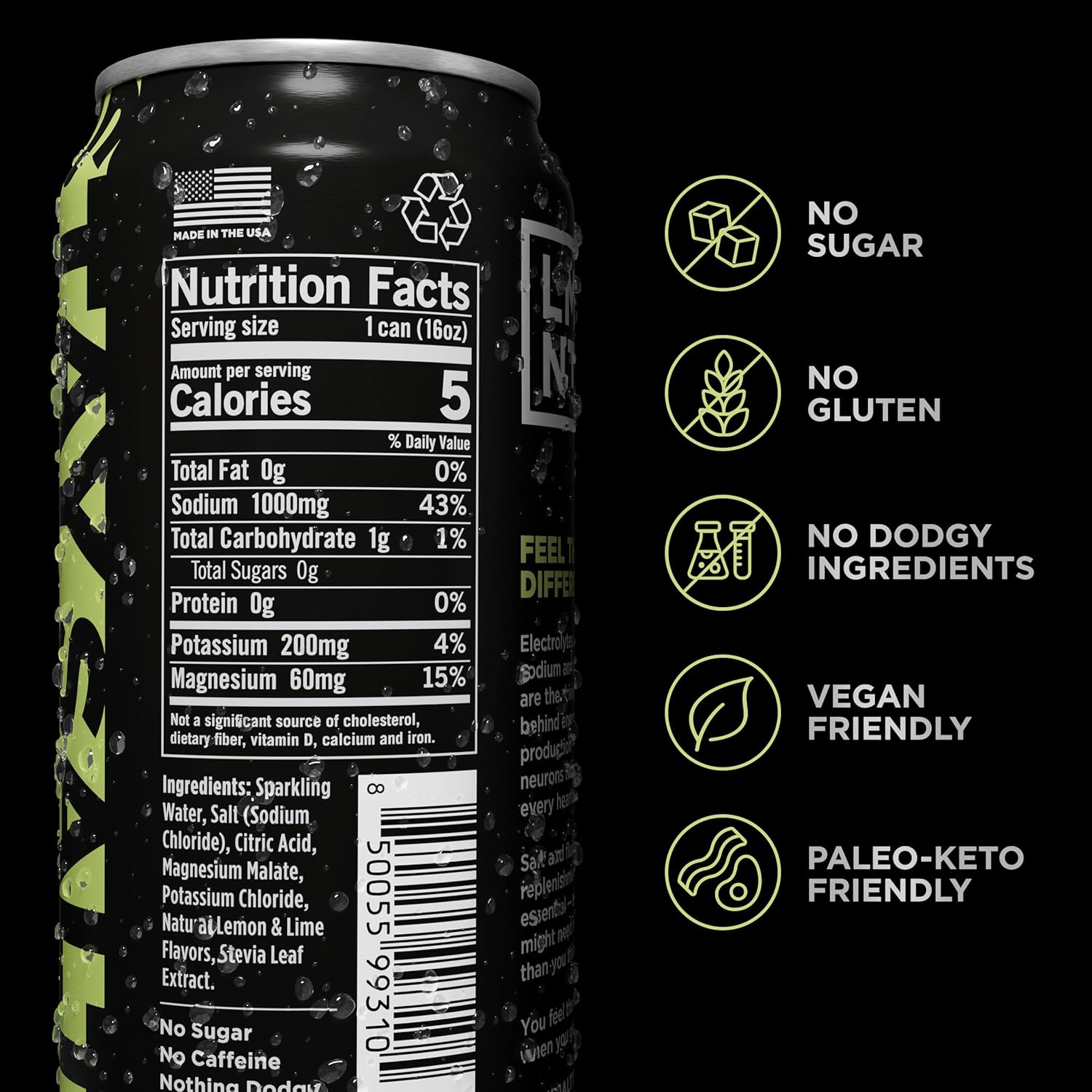 Drink LMNT Sparkling Electrolyte Drink - Citrus Salt | 12-Count