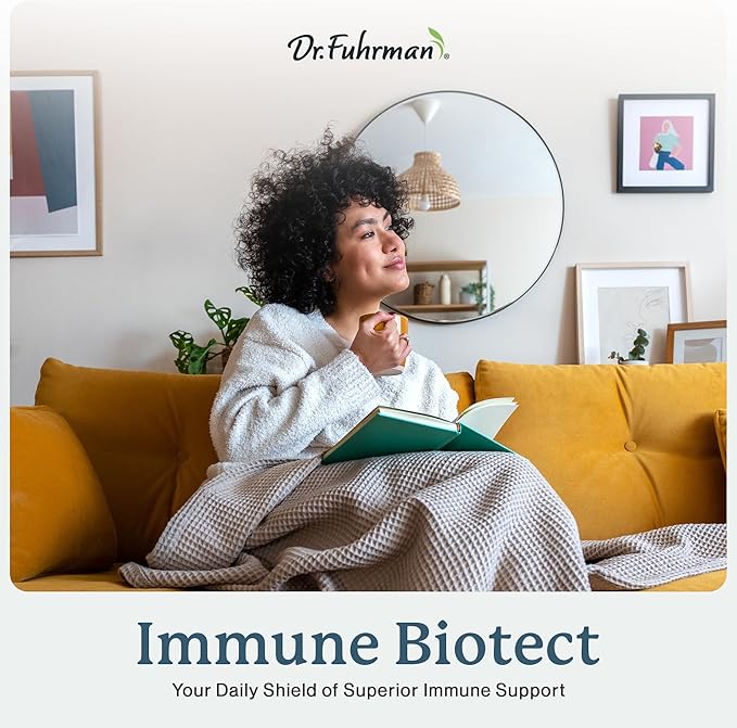 Dr. Fuhrman All Natural Immune Support Supplement | Whole-Food Derived Vitamin for Immunity Defense | Organic Mushrooms, & Berries | Organic Lion’s Mane, Maitake, Reishi, and Elderberry | 120 Caps