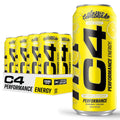 Cellucor C4 Energy Drink, Lemonade Limited Edition Carbonated, Sugar Free Pre Workout Performance Drink with no Artificial Colors or Dyes, 16oz Pack of 12