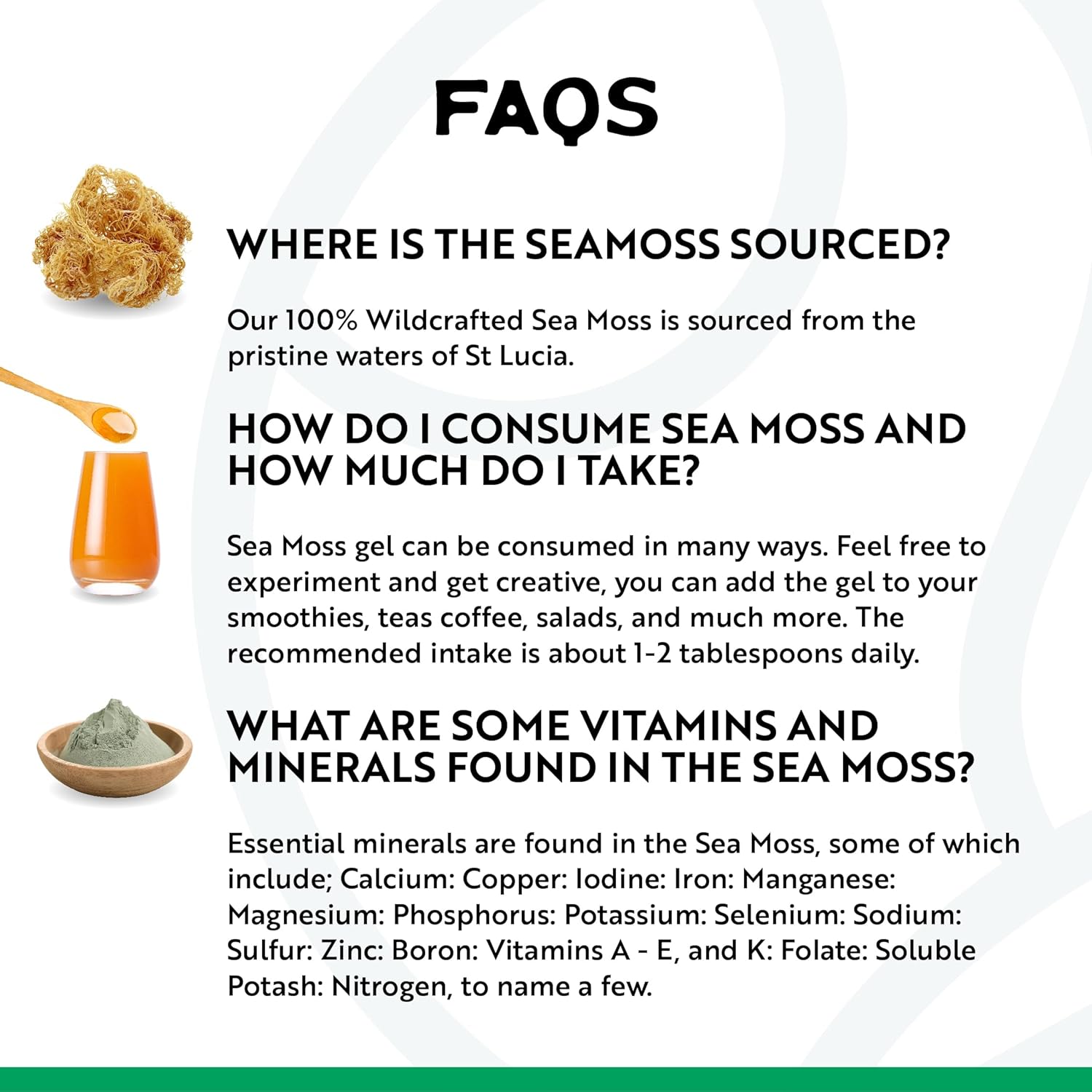 Herbal Vineyards Wildcrafted Irish Mango Sea Moss Gel 16 Oz - Organic Seamoss Gel Made with Dried Seaweed & Fresh Sea Vegetables, Natural & Plant-Based, Harvested in Pristine Waters, USA