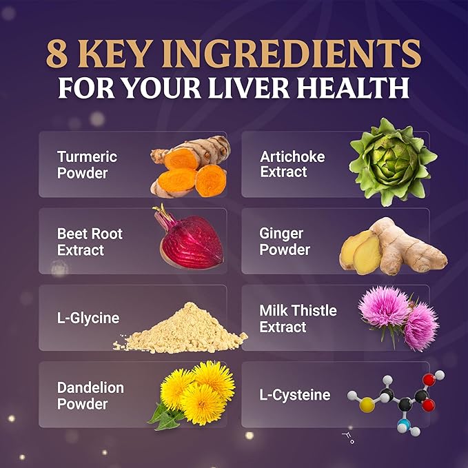 EVERFAITH Livergy - Liver Cleanse Detox & Repair - Liver Support & Health Supplement - with Milk Thistle, Beet Root Powder, Turmeric, Dandelion & More - Vegetarian, Gluten Free, Non-GMO - 60 Capsules