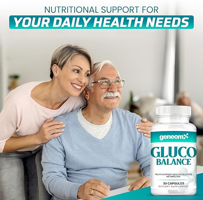 Gluco Balance – Blood Glucose Support Supplements with Berberine HCl, Banaba Leaf, Moringa, B12 & Vanadium – Supports Insulin Sensitivity, Metabolic Function & Energy – 30 Capsules
