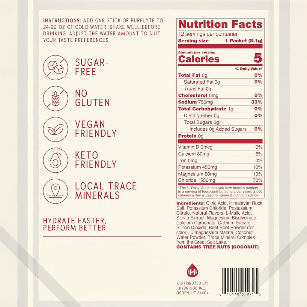 Electrolyte Drink Mix – Sugar-Free Hydration Powder Packets – Clean Electrolytes with Trace Minerals – Keto, Vegan, Gluten-Free – No Artificial Sweeteners – 30 Sticks – Strawberry Lemonade