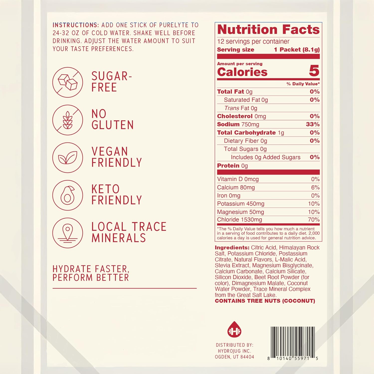 Electrolyte Drink Mix – Sugar-Free Hydration Powder Packets – Clean Electrolytes with Trace Minerals – Keto, Vegan, Gluten-Free – No Artificial Sweeteners – 30 Sticks – Strawberry Lemonade
