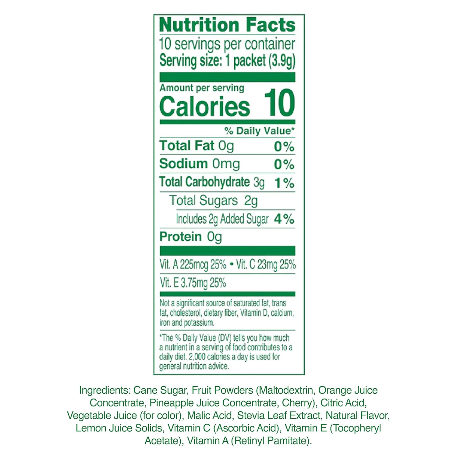 TRUE LEMON Fruit Punch Packets - Low Sugar, No Preservatives Kids Hydration Drink Mix (Pack of 4)