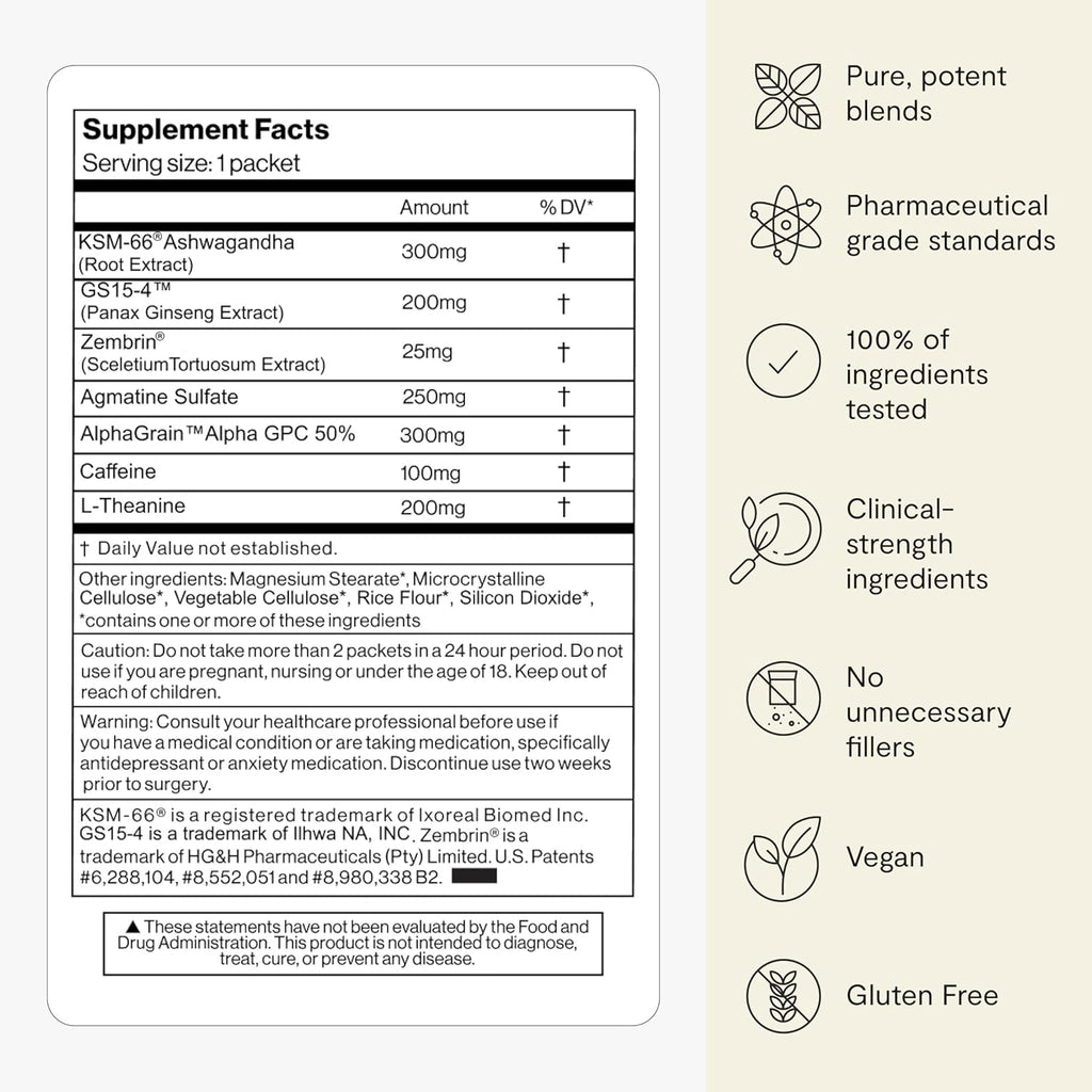 Thesis Creativity - Nootropic Brain Support Supplement - Supports Learning & Memory, Verbal Fluency, and More - Ashwagandha, Agmatine, L-Theanine & More - 1 Month Supply (24 Servings)