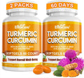 5 in 1 Turmeric Curcumin Softgels 2000mg with Milk Thistle Seed Extract & Black Pepper, Ginger Root - Immune, Liver Support - 95% Curcuminoids - Turmeric and Ginger Supplement Softgel Capsules
