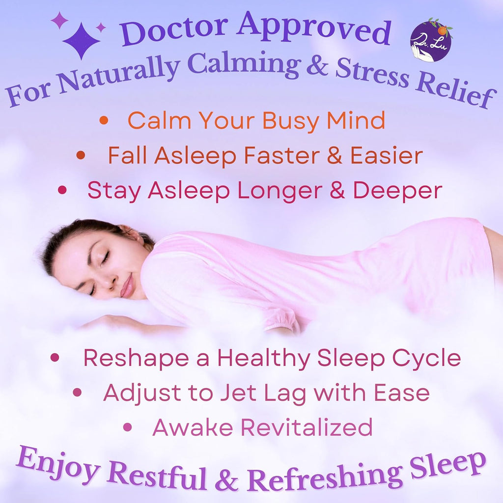 Dr. Lu’s Happy Sleep Tea | 100% Natural Calming Tea for Stress Relief | Bedtime tea for Fast, Deep, Restful Sleep | Handcrafted Sleepy Blend with Chamomile, Lavender, Lemon Balm & 8 More Relaxing Herbs