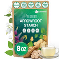 Lavendium, Premium Arrowroot Starch Powder – 8oz Resealable Bag, Gluten-Free, Non-GMO, Premium Plant-Based Thickener for Cooking, Baking & Frying. No Sugar. No Caffeine. Vegan