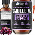 HERBIFY Mullein Drops - Lung Cleanse - Leaf Extract - Powerful Mullein for Immune Support, Detox & Respiratory Support - Made in USA - Herbal Supplements - 4 Oz Grape Flavor