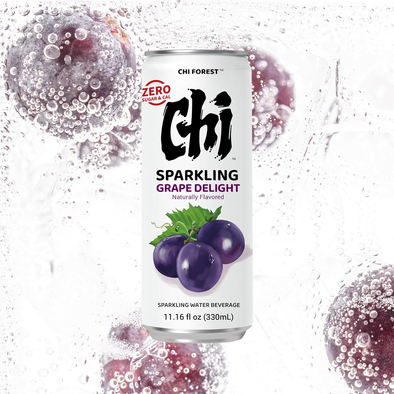CHI FOREST Grape Delight sparkling water, 0 Sugar 0 Carolies, 11.15 oz* 24