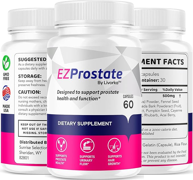 (5 Pack) EZ Prostate Supplement, EZ Prostate Capsules, EZ Prostate Pills, EZ Prostate, EZ Prostate Pills for Men, EZprostate Supplement for Men, EZ Prostate Advanced Formula, 300 Capsules for 5 Months
