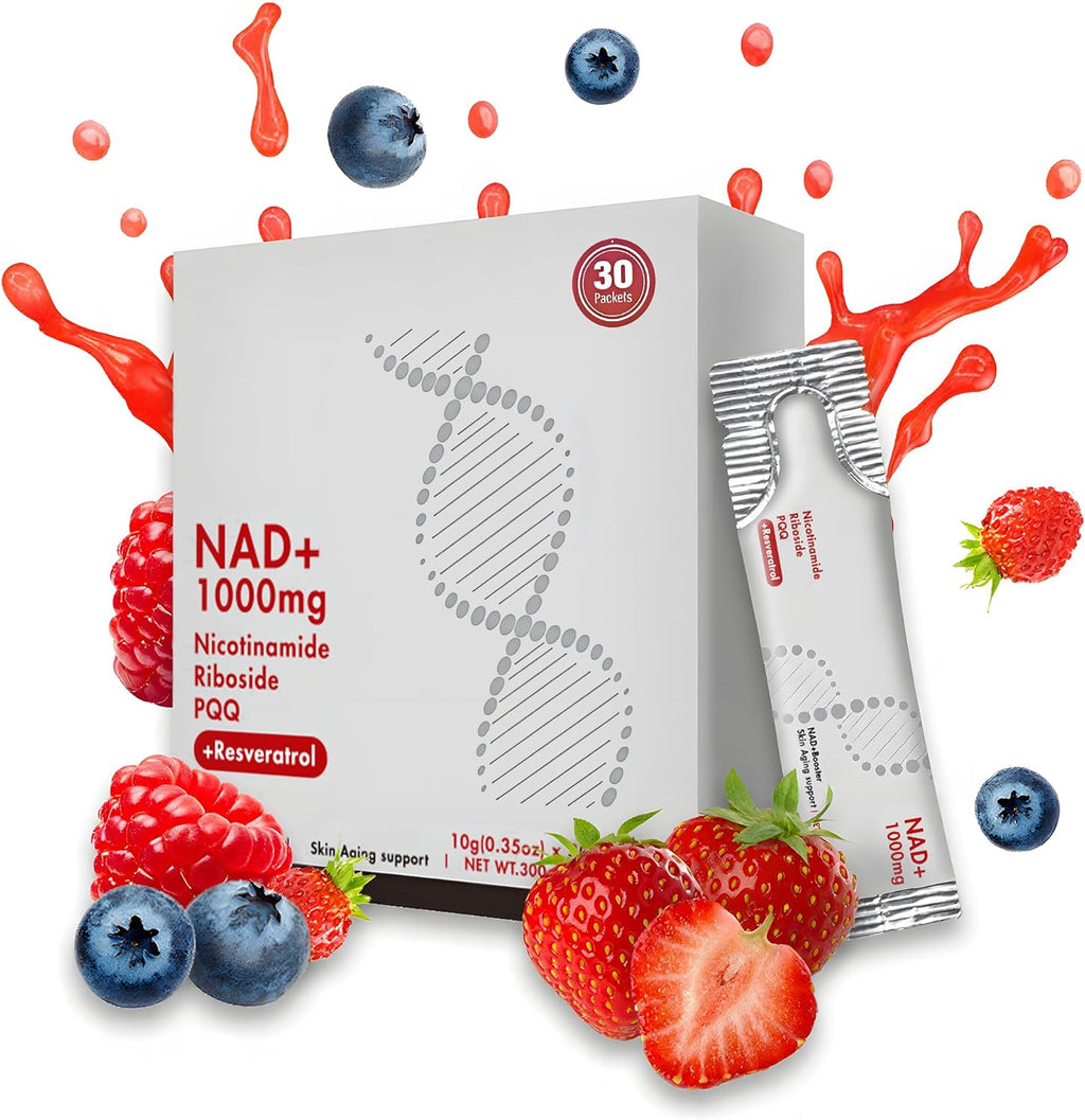NAD+ Liquid Supplement, 1000mg High-Potency Resveratrol with PQQ | NAD Supplement for Daily Wellness, Cellular Support & Nutritional Balance