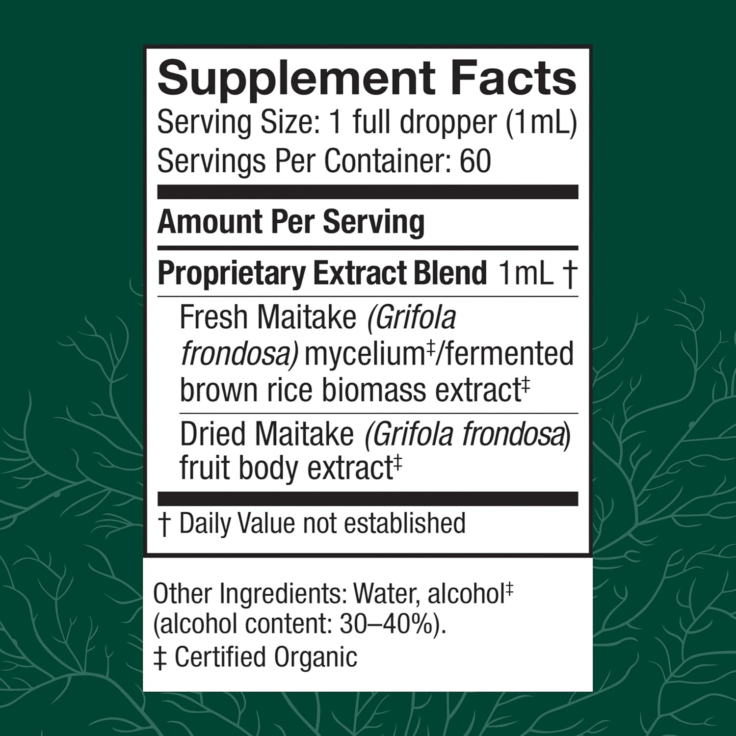 Host Defense Maitake Extract - Immune & Cellular Health Support - Herbal Supplement with Maitake Mushroom & Mushroom Mycelium - Liquid Supplement - 2 fl oz (60 Servings)*
