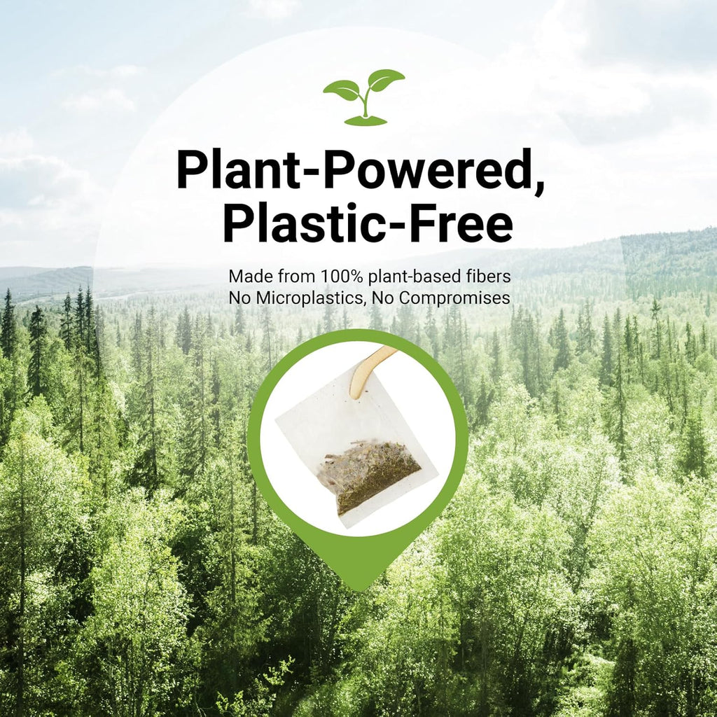 Premium 40 Mullein Tea Bags For Lungs - 100% Pure Mullein Leaf | For Lung Health & Respiratory Wellness Support | Caffeine Free - No Additives & Non-GMO | Plastic-Free, Plant-Based Tea Bags