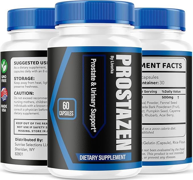 (2 Pack) Prostazen Capsules - Official Prostazen Pills Supplement for Men, All Natural Premium Prostazen Plus for Men, Advanced Support Natural Formula Prostazen Review, 120 Capsules for 2 Months