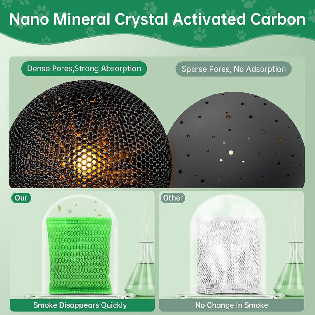 Aoketch Nano Mineral Crystal Activated Charcoal Bags Odor Absorber Activated Air Purifying Bags Natural absorber for shoes car refrigerator (12 packs/55 grams)