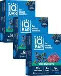 IQBAR Brain and Body Plant Protein Bars - Wild Blueberry - 36-Count - Keto, Vegan, Low Carb, High Fiber, Gluten Free, Dairy Free, Low Sugar Snack with Nutrients for Focus, Energy, Meal Replacement