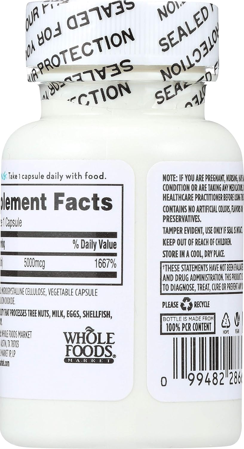 365 by Whole Foods Market, High Potency Biotin 5000mcg, 60 ct