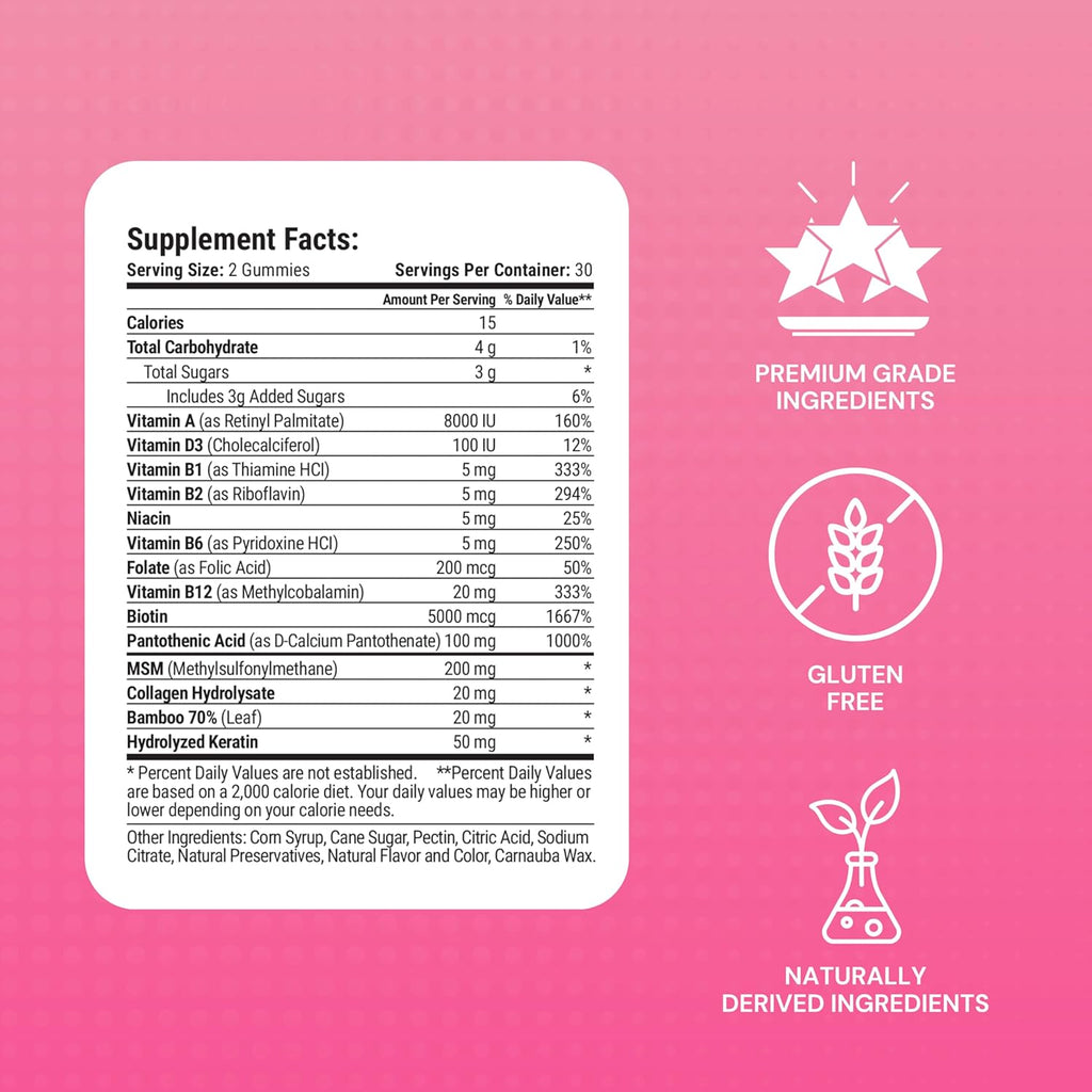 Le-Vel Thrive Collagen Gummies | 30 Servings | Hair, Skin & Nails Support with Biotin & Collagen
