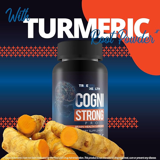 Cogni Strong Pro - Brain Health Support Supplement for Memory, Focus, Clarity, & Mood - Brain Health Supplements for Adults with Ginseng, Turmeric, Green Tea, & Vitamin D - Nootropic Brain Booster