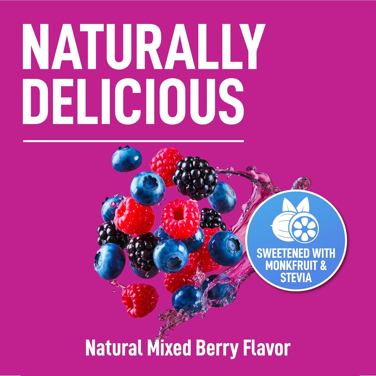 Keppi Mixed Berry Electrolytes Powder 50 Servings – Sugar Free Electrolytes Drink Mix with Potassium, Magnesium & Sodium – Keto Hydration Electrolytes – Fasting-Friendly, Low-Calorie