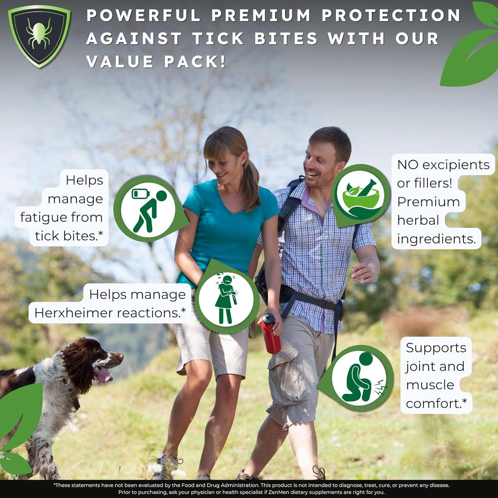 Zenmen Daily Tick Guard - Supports Your Defenses Before Outdoors Exposure - Tick Immune Support 3 Bottles