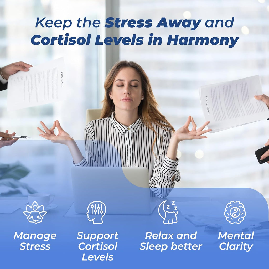 PUREHEALTH RESEARCH Stress Release Complex - Mood Support Supplement for Women & Men - Helps With Occasional Stress & Relaxation - With Ashwagandha, L Theanine, Lemon Balm, Niacin & More - 90 Capsules