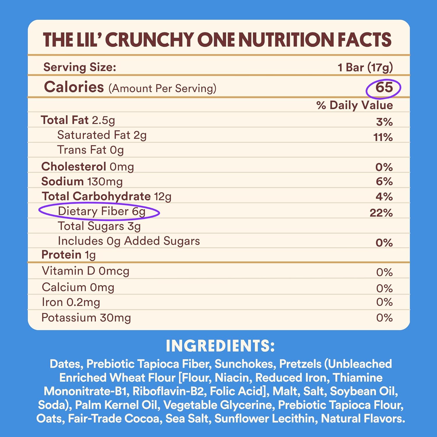 Harken Sweets – The Lil’ Crunchy Ones Mini Candy Bars: Vegan Chocolate Pretzel Snack with Date Caramel – Plant-Based, Gut-Friendly, No Added Sugar – 6-Pack (30 Bars)