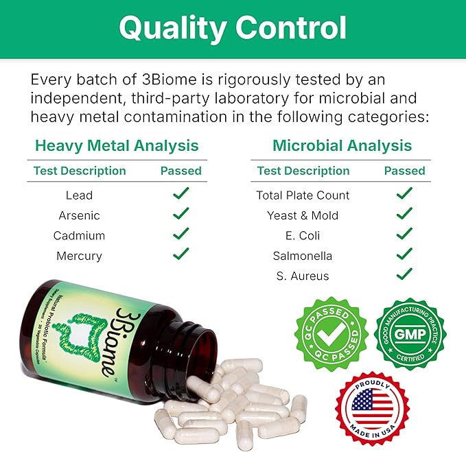 Natural Probiotic Supplement - Non-GMO, Vegan, Gluten-Free