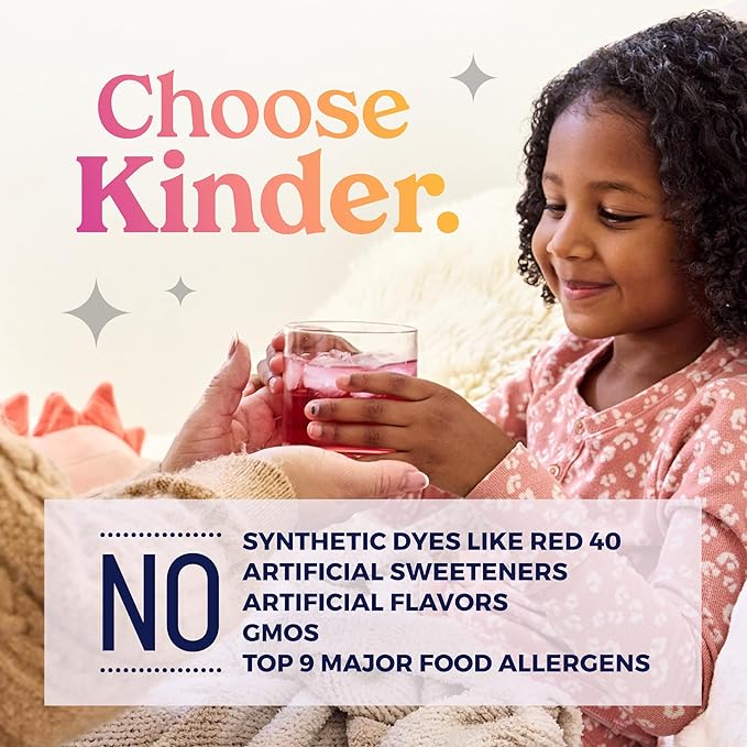Kinderlyte Advanced Electrolyte Powder for Kids and Adults - Drink Mix Hydration Packets (Wild Berry, 16 Count), with PreMax Prebiotics, No Artificial Sweeteners or Flavors, No Synthetic Dyes