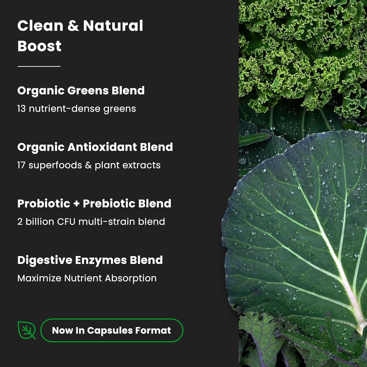 NutraChamps Organic Super Greens Capsules - Alfalfa, Spirulina, Chlorella & More - Antioxidant, Digestive Enzyme & Probiotic Blends - 150 Green Superfood Capsules