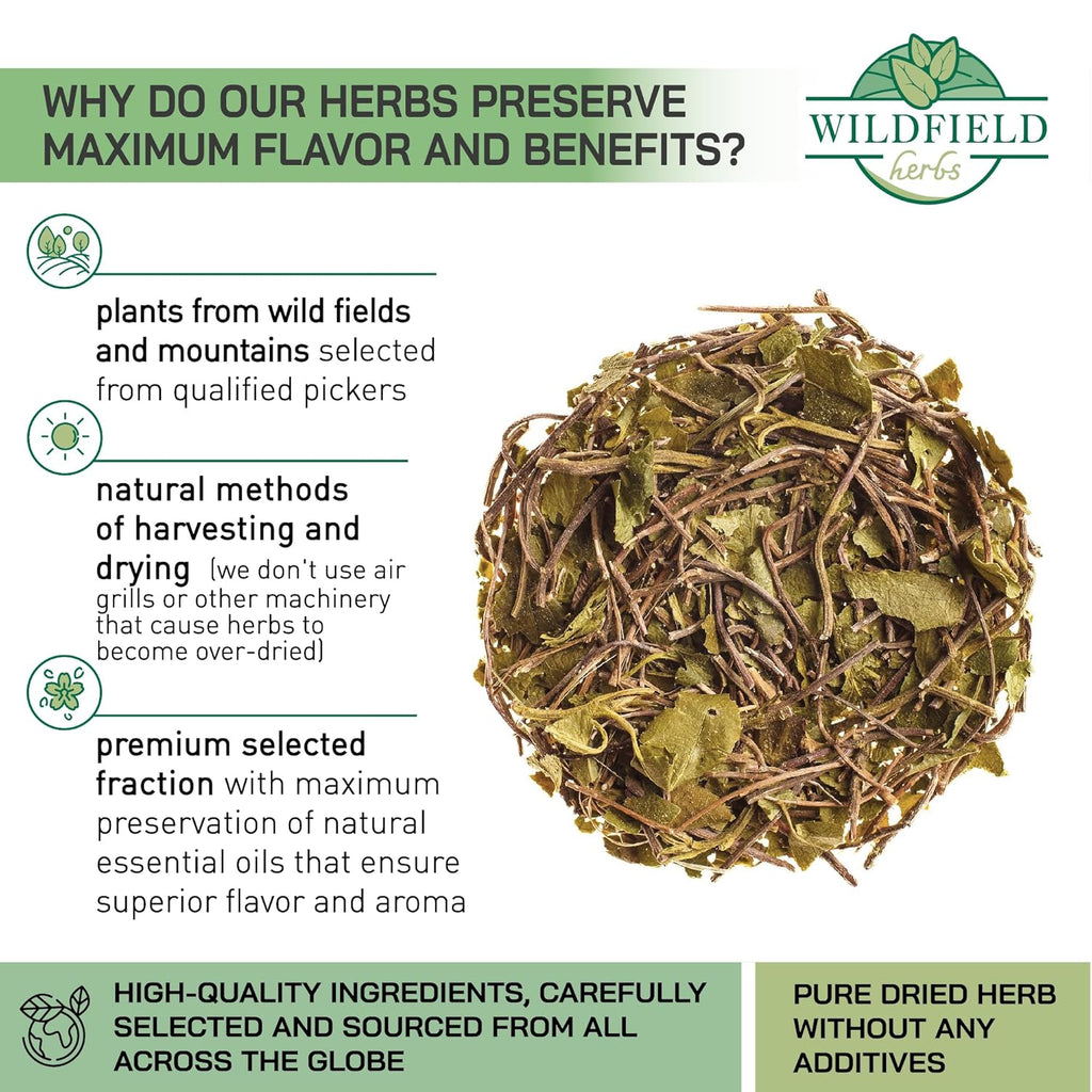 24 Bags Dried Cut Sidebells Wintergreen Herb Tea (Orthilia Secunda) - 24 Count 2g Tea Bags One-Sided Wintergreen Orthilia (Peralito)