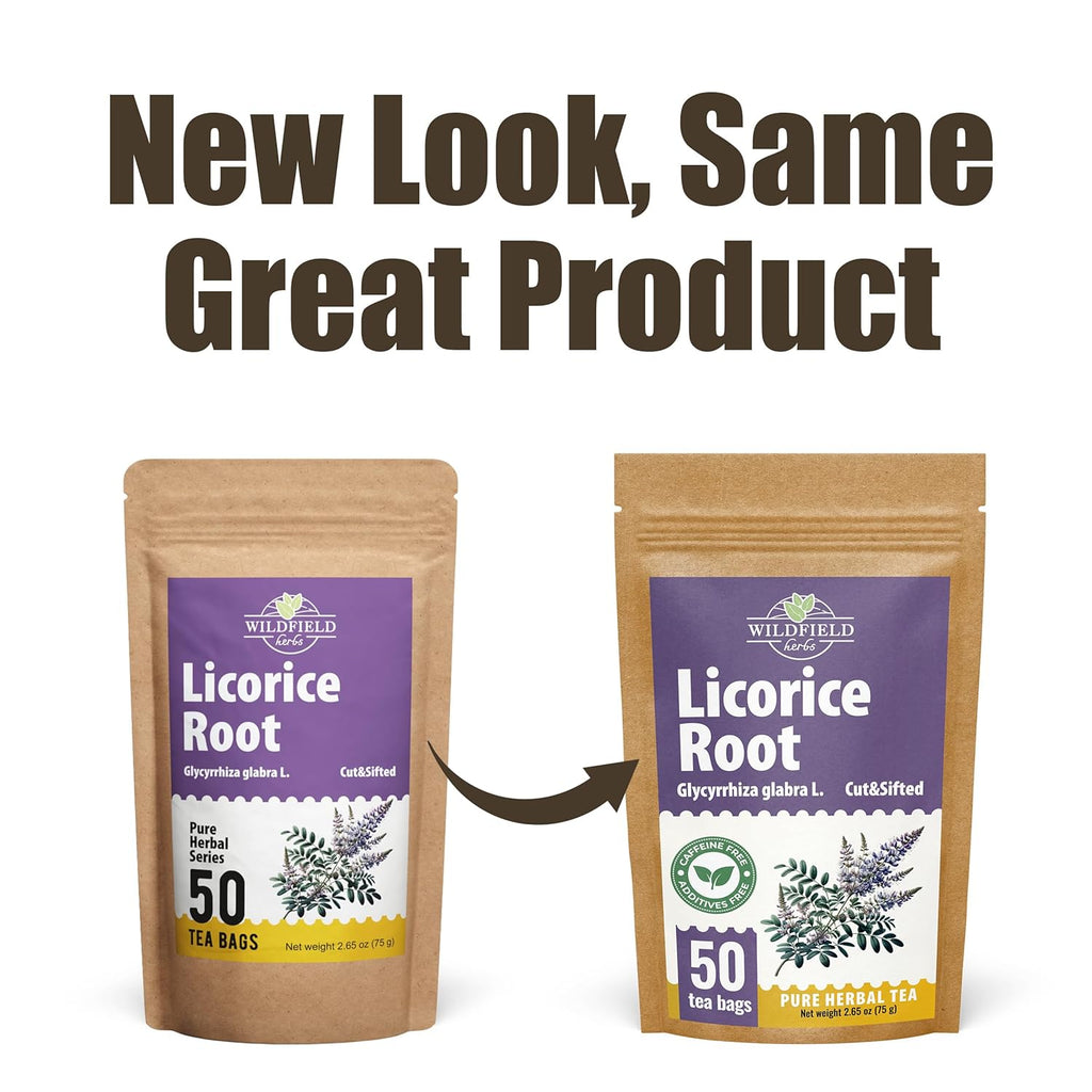 50 Bags Licorice Root Tea Liqorish Root Tea Herb (Glycyrrhiza Glabra) - 50 Count 1.5g Bags Licorice Roots Raiz De Regaliz