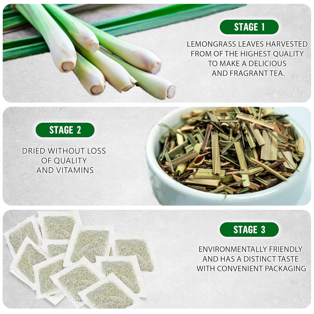TeaDreamTea Lemongrass Tea Bags - Supports Healthy Digestion - Premium Quality Herbal Tea - Caffeine Free Tea - Enjoy It Hot Or Cold Bulk Tea Bags