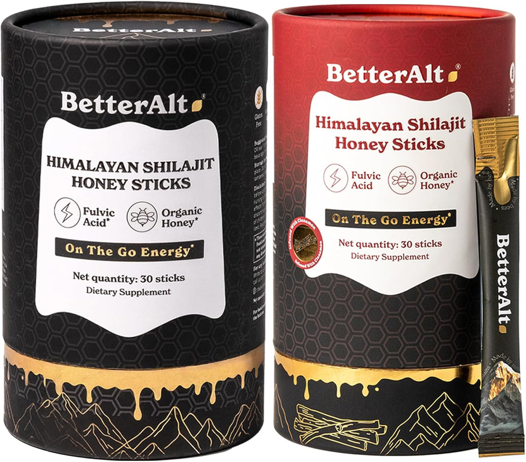 Pure Himalayan Shilajit Sticks with Organic Honey, Saffron | Easy to Consume Shilajit| Energy Boost & Immune Support, 85+ Trace Minerals, 75%+ Fulvic Acid (Pack of 2) Classic + Cinnamon