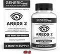 AREDS 2 SoftGels, 500 mg Vitamin C, 400 IU Vitamin E, 10 mg Lutein, 2 mg Zeaxanthin, 80 mg Zinc, 2 mg Copper - Supports Eye Health - 120 Mini SoftGels (Two Month Supply)